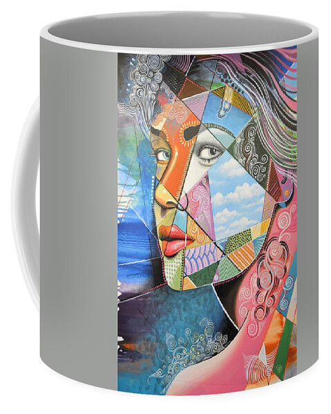 Face Coffee Mug featuring the painting Sincerely by Amy Giacomelli