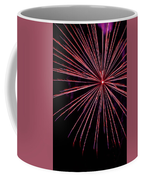 Fireworks Coffee Mug featuring the photograph Single Spray by Jeff Kurtz