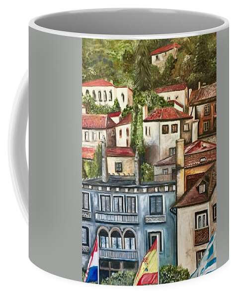 Landscape Coffee Mug featuring the painting Sintra Portugal by Chuck Gebhardt