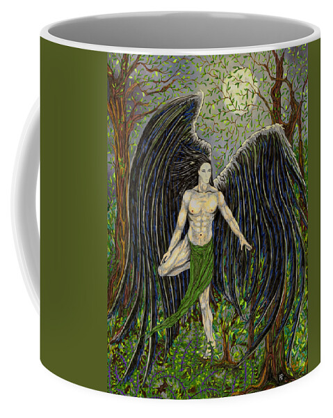 Angel Coffee Mug featuring the drawing Sioros by FT McKinstry