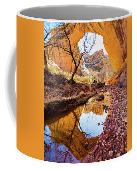 Sipapu Bridge Coffee Mug featuring the photograph Sipapu Bridge Reflection by Joe Kopp