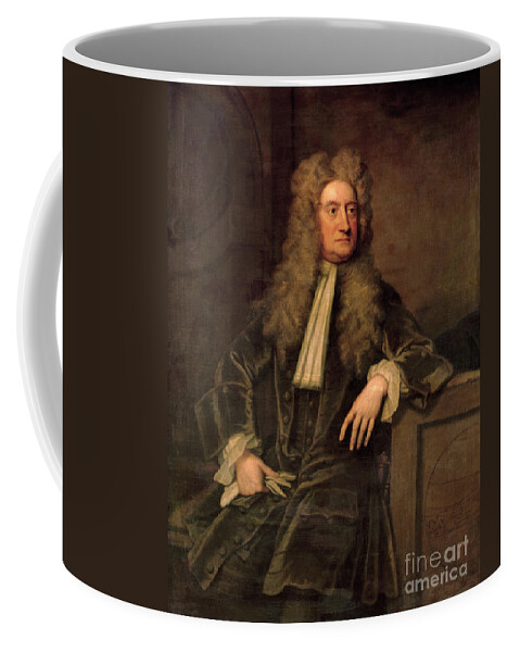 Sir Coffee Mug featuring the painting Sir Isaac Newton by Godfrey Kneller