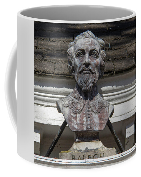 2015 Coffee Mug featuring the photograph Sir Walter Raleigh Bust by Teresa Mucha