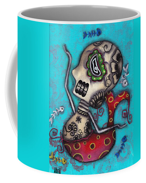 Day Of The Dead Coffee Mug featuring the painting Sirena I by Abril Andrade