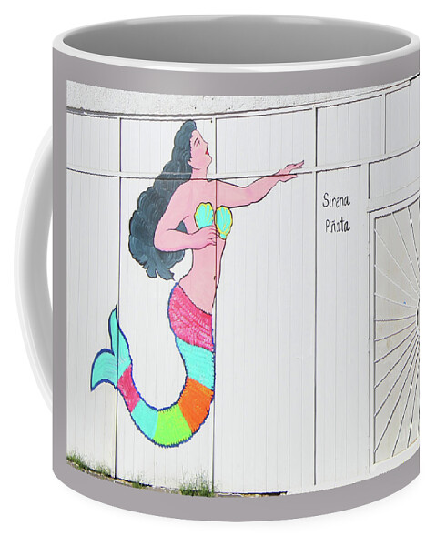 Mermaid Coffee Mug featuring the photograph SIRENAs DOOR by Joe Pratt