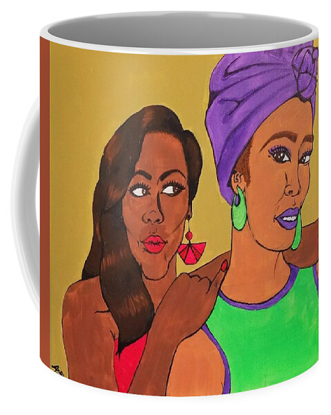 Painting Coffee Mug featuring the painting Sister Stuff by Autumn Leaves Art