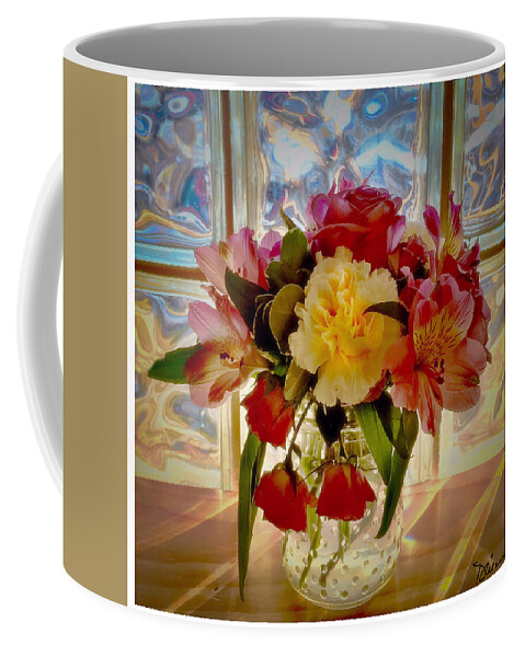 Block Glass Window Coffee Mug featuring the photograph Sitting In The Sunlight by Peggy Dietz