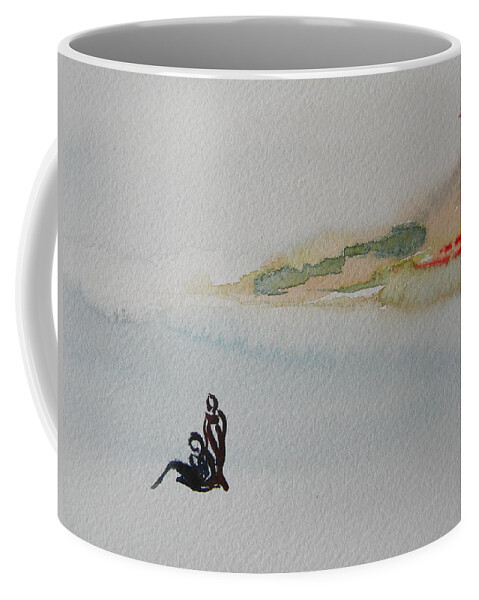 Landscapes Coffee Mug featuring the painting Six Seasons Dance Two by Marwan George Khoury