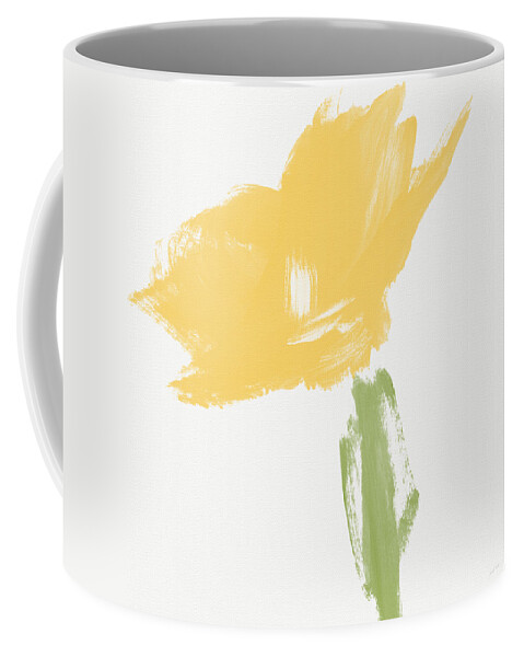 Modern Coffee Mug featuring the painting Sketchbook Yellow Rose- Art by Linda Woods by Linda Woods