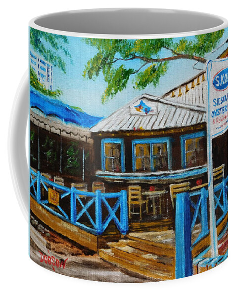 S.k.o.b. Coffee Mug featuring the painting S.K.O.B. On Siesta Key Florida by Lloyd Dobson