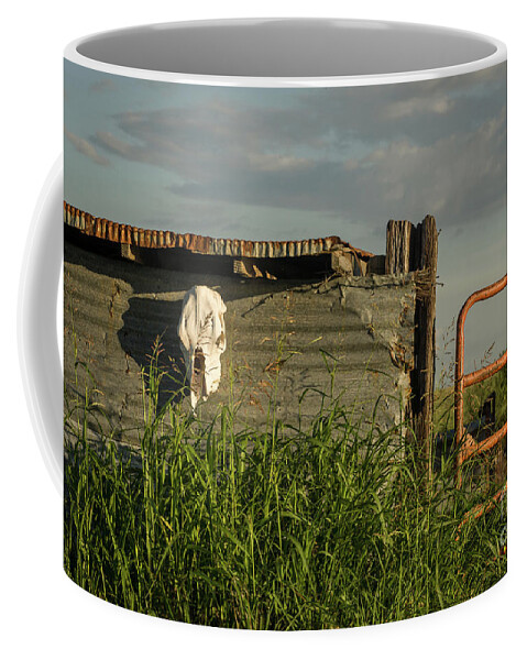 Skull At Sunset Coffee Mug featuring the photograph Skull at Sunset by Imagery by Charly