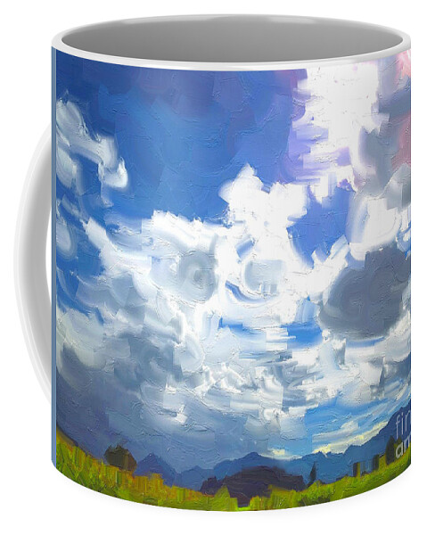 Painting Coffee Mug featuring the painting Sky by Angie Braun