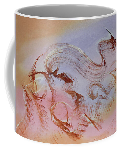 Abstract Painting Coffee Mug featuring the painting Sky Dance by Asha Carolyn Young