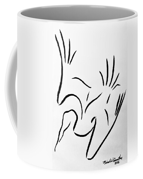 Pelican Coffee Mug featuring the painting Sky Dive by Micah Guenther