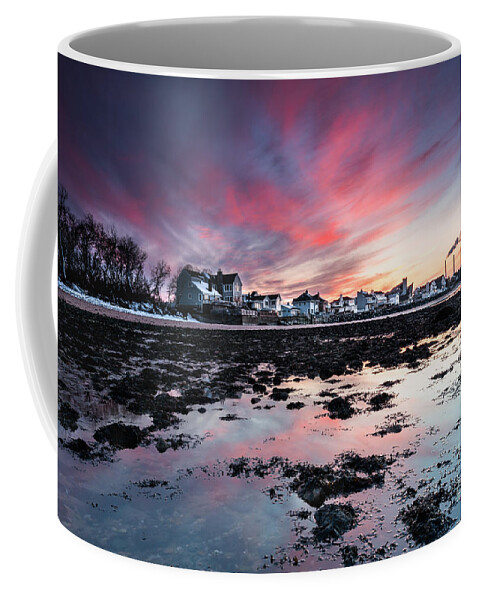Northport Coffee Mug featuring the photograph Sky Fire in Northport by Alissa Beth Photography