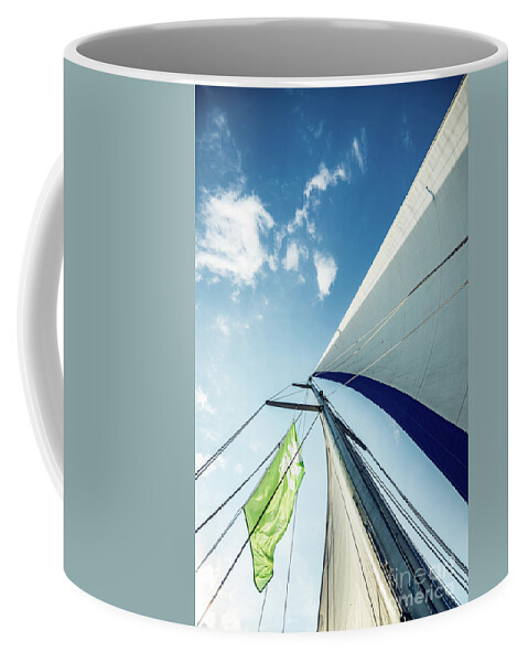 Aegis Coffee Mug featuring the photograph Sky Sailing by Hannes Cmarits