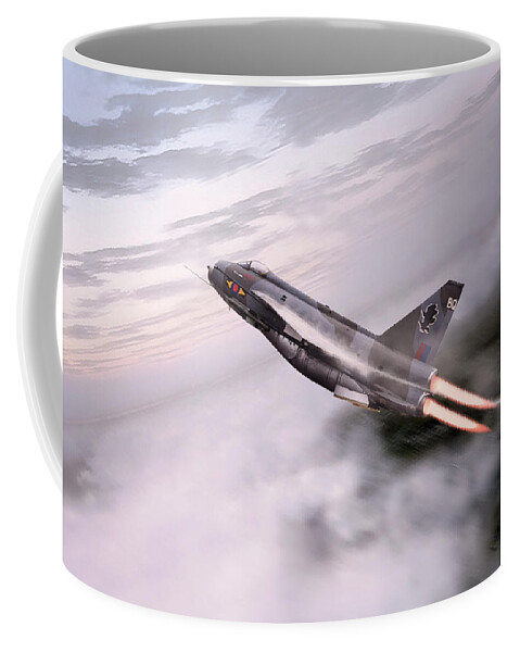 Lightning Art Coffee Mug featuring the digital art Skyrocket by Airpower Art