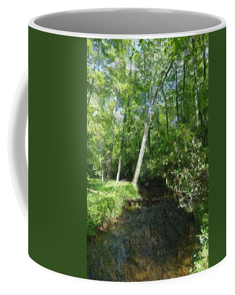 Landscape Painting Coffee Mug featuring the painting Skytop Forest, Pa. by Joan Reese