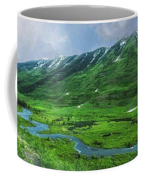 Landscape Coffee Mug featuring the photograph Slate River by Lorraine Baum