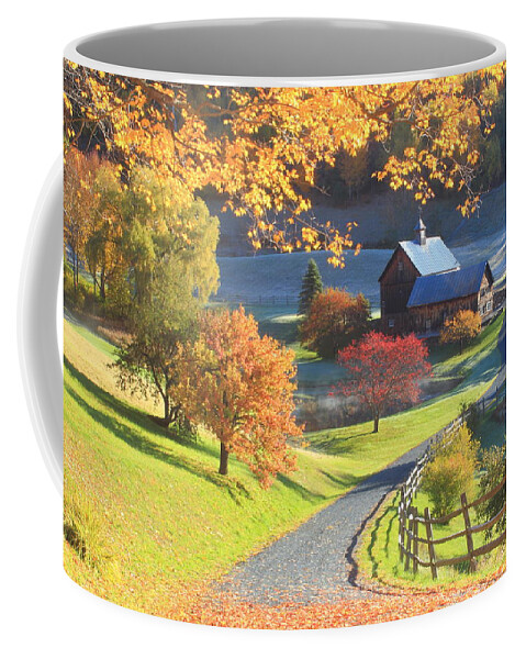 Autumn Coffee Mug featuring the photograph Sleepy Hollow Farm Vermont Autumn Morning by John Burk