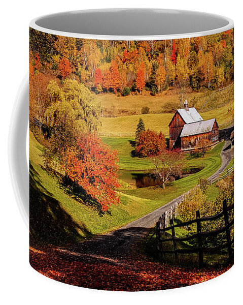 Autumn Foliage New England Coffee Mug featuring the photograph Sleepy Hollow - Pomfret Vermont-2 by Jeff Folger