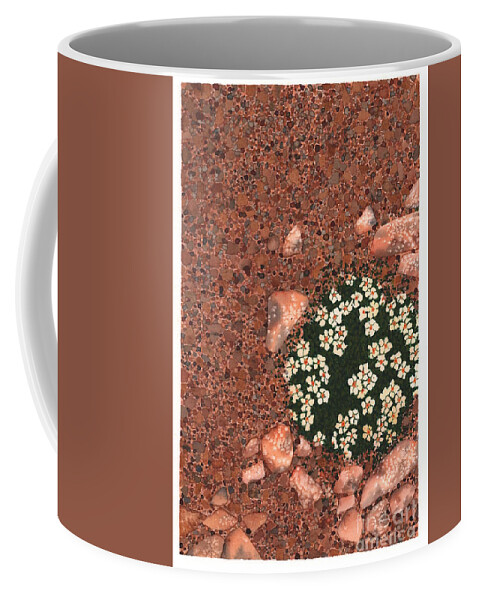 Succulent Coffee Mug featuring the painting Small Flower Mound by Hilda Wagner