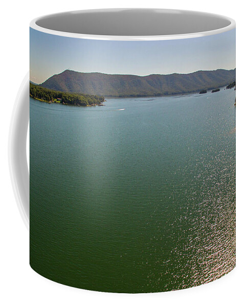 Landscape Coffee Mug featuring the photograph Smith Mountain Lake Reflections by Star City SkyCams
