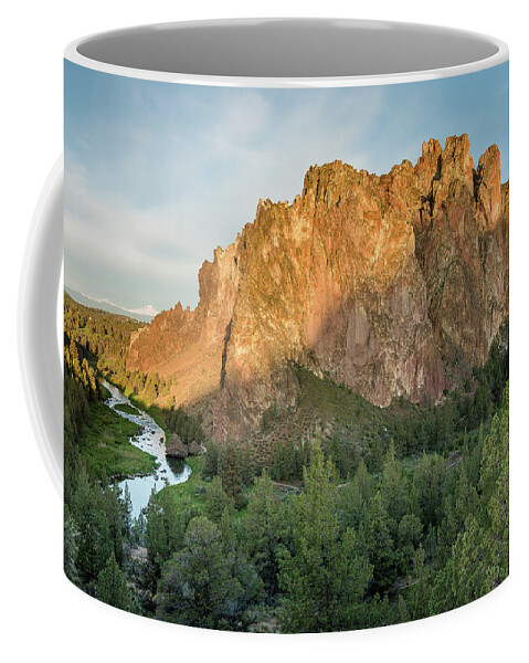 Smith Rock Coffee Mug featuring the photograph Smith Rock First Light by Greg Nyquist