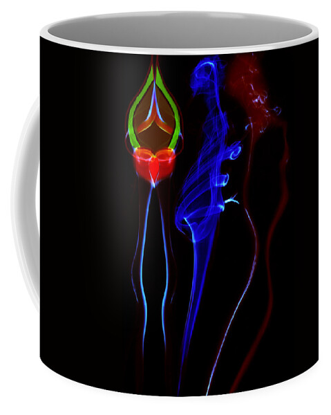 Smoke Coffee Mug featuring the photograph Smoke Art - Intimacy by Kiran Joshi