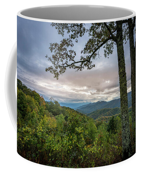 Mountain Coffee Mug featuring the photograph Smokey Mountain Sunset by David Morefield