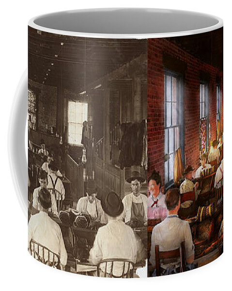 Cigar Coffee Mug featuring the photograph Smoking - Cigar - Hand rolled cigars 1909 - Side by Side by Mike Savad