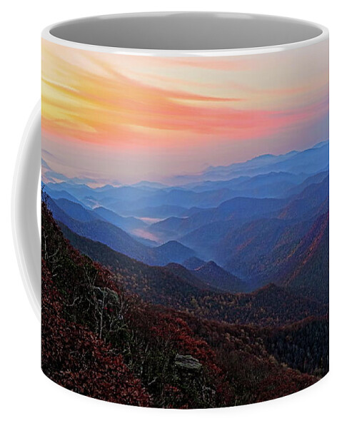 Dawn Coffee Mug featuring the photograph Dawn From Standing Indian Mountain by Daniel Reed