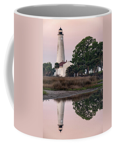St. Marks Lighthouse Coffee Mug featuring the photograph Smoky Morning at St. Marks Lighthouse, St. Marks Wildlife Refuge by Dawna Moore Photography