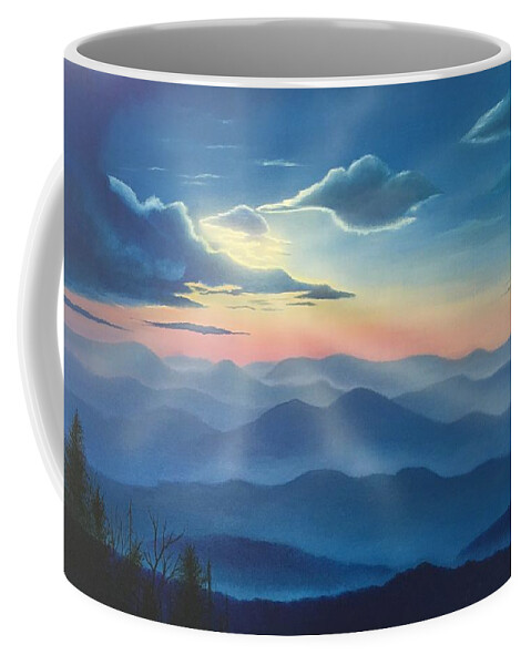 Smoky Mountains Coffee Mug featuring the painting Smoky Mountain Dream by Marlene Little