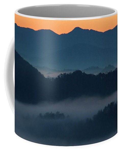 Smoky Coffee Mug featuring the photograph Smoky Mountain Sunrise by Ted Keller