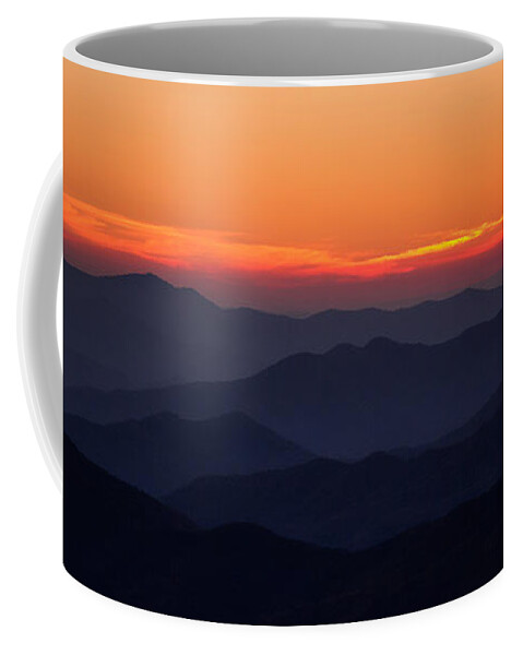 Appalachia Coffee Mug featuring the photograph Smoky Mountain Sunset by Lana Trussell