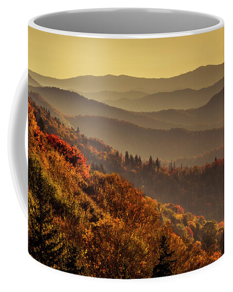 Clingmans Dome Coffee Mug featuring the photograph Smoky Mountains in the Morning by Teri Virbickis