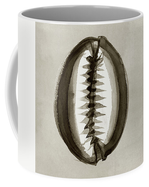 Seashell Coffee Mug featuring the painting Snakes Head Cowrie by Judith Kunzle