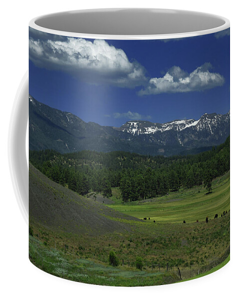 Snow Coffee Mug featuring the photograph Snow Capped Mountains 3 by Renee Hardison