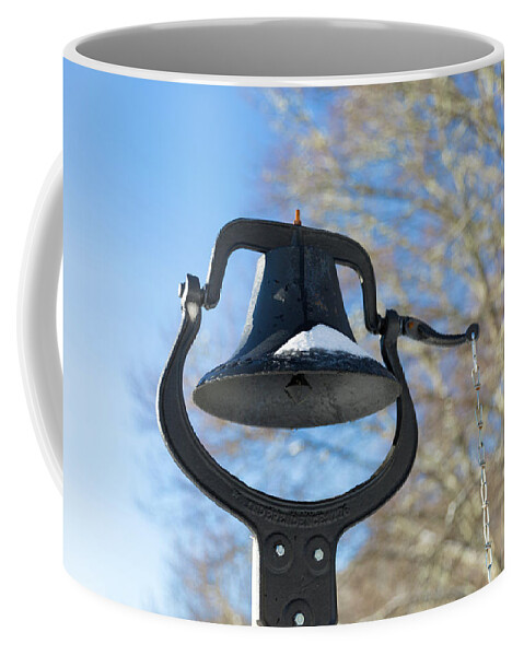 Bell Coffee Mug featuring the photograph Snow Covered Bell by D K Wall