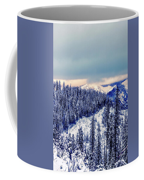 Idaho Coffee Mug featuring the photograph Snow Covered Mountains by Lester Plank