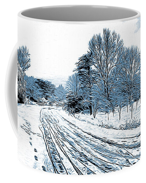 Winter Coffee Mug featuring the digital art Snow Day by Greg Joens