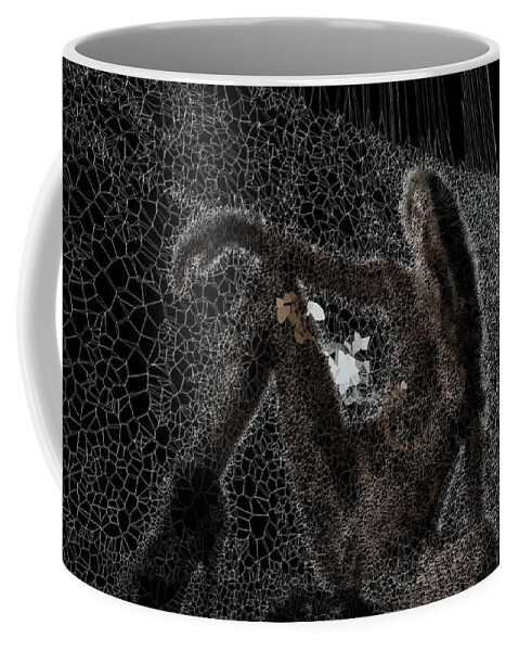 Vorotrans Coffee Mug featuring the digital art Snow Gazelle by Stephane Poirier