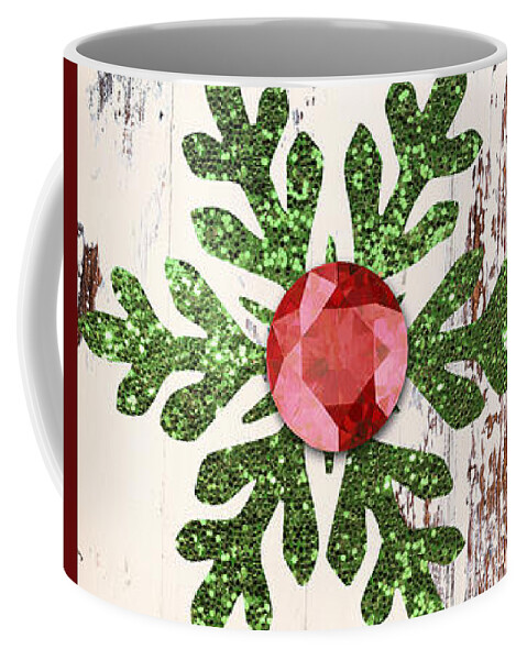 Snowflakes Coffee Mug featuring the painting Snow Glitter by Mindy Sommers
