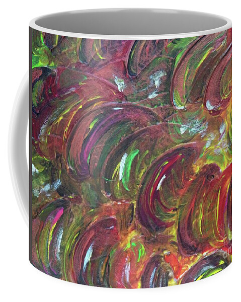 Snow In Autumn Coffee Mug featuring the painting Snow in Autumn by Sarahleah Hankes