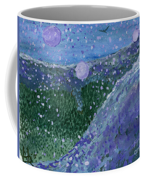 Mountatins Coffee Mug featuring the painting Snow of the Sky by Victor Vosen
