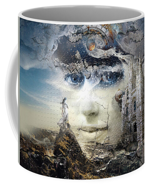 Snowfall Coffee Mug featuring the digital art Snowfall in Parallel Universe or the One That Got Away by George Grie