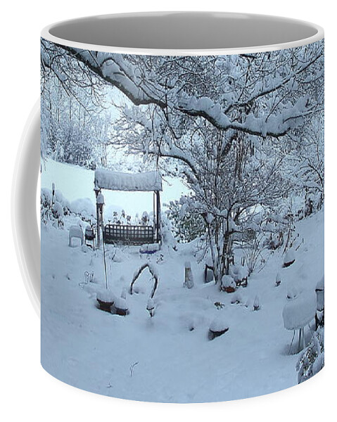 Snow Coffee Mug featuring the photograph Snowplosion by Allen Nice-Webb