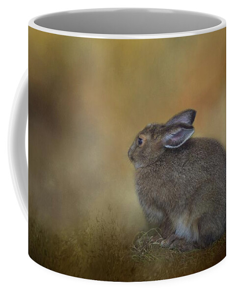 Snowshoe Hare Coffee Mug featuring the photograph Snowshoe Hare by Eva Lechner