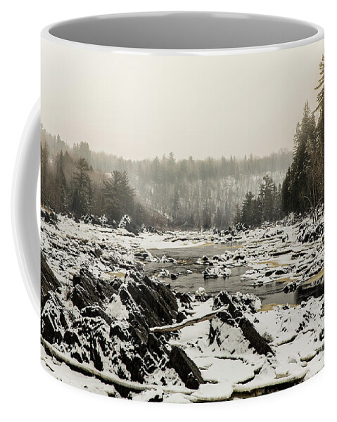 Jay Cooke Coffee Mug featuring the photograph Snowy Morning at Jay Cooke by CJ Benson